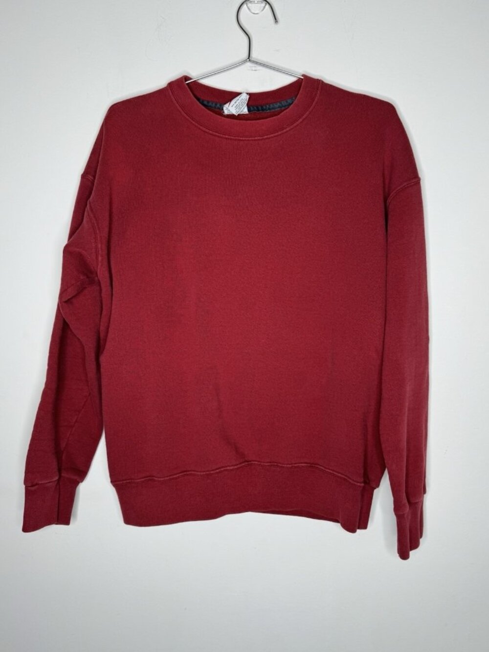 Vintage Speedo 90s Blank Sweatshirt Medium Made in USA Mens Burgundy Crew Neck